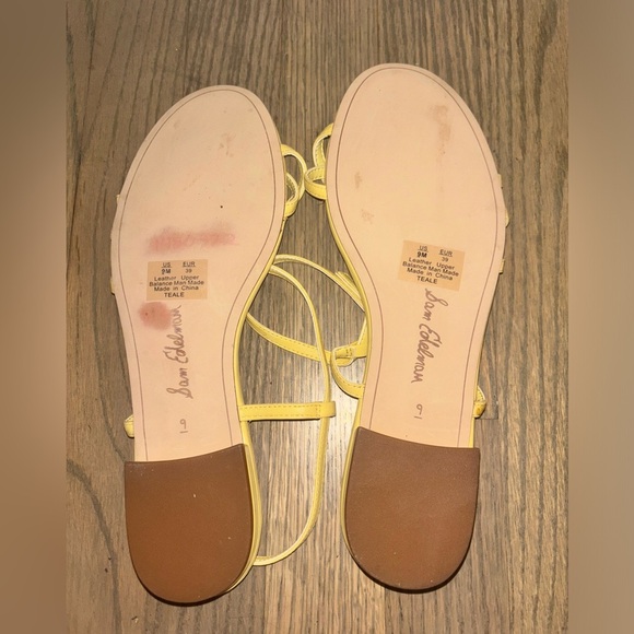 Sam Edelman Teale Yellow Strappy Sandal NWOT never worn women’s size 9 39 - Picture 7 of 7